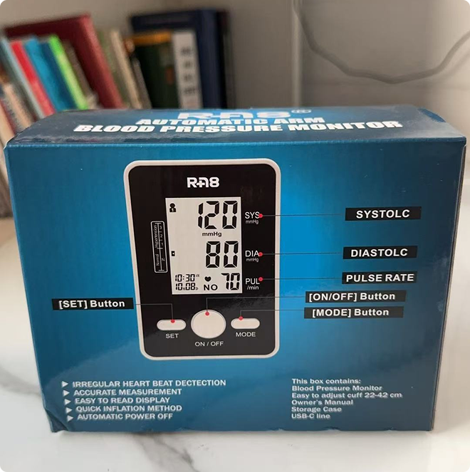RA8 DBP-13C2 Automatic Arm Blood Pressure Monitor